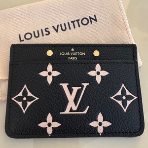 NEW Louis Vuitton Bicolor Monogram Empreinte Leather Card Holder
